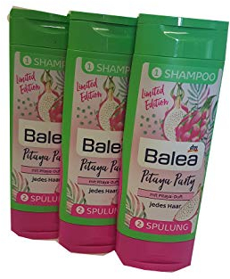 Balea Shampoo & Spülung Pitaya Party mit Pitaya-Duft für jedes Haar 3 x 100 ml perfekt für Reise, Ausflug ins Schwimmbad