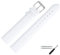 MARBURGER Uhrenarmband 22mm Leder Weiss Silber XL Kroko Prägung - Montage Set 6812220000120