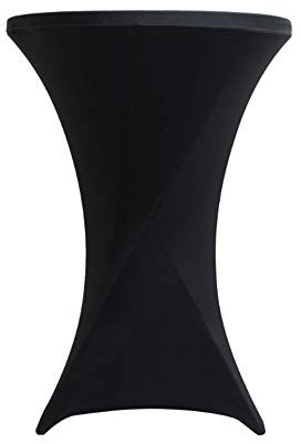 ele ELEOPTION Stehtischhusse 2er Pack Stretchhussen,Tischhusse Stehtische Hussen Dekoration für Cocktail Party Hochzeit Bankett (80 X 110 cm, Schwarz)