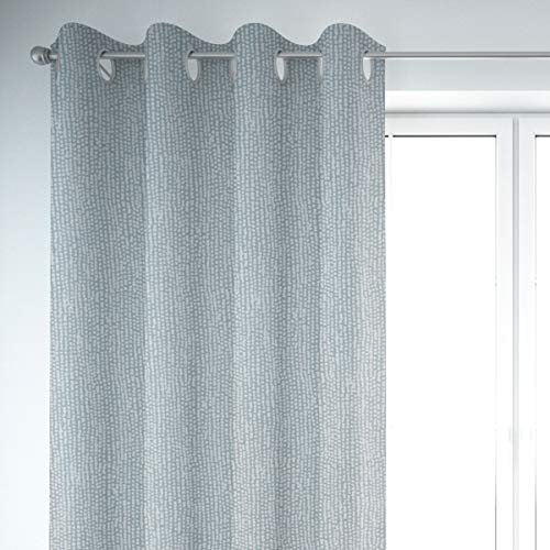 SCHÖNER LEBEN. Vorhang Rainfall Regentropfen Mineral blau weiß 245cm, Gardinen Aufhängung:Ösen