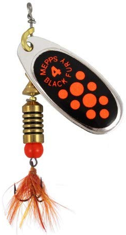 Cuillers Black Fury Mouches Truites Perches Carnassiers (Orange, 4/8 g)