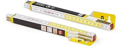 Metrie™ Profi 5 Zollstock Gliedermaßstab Maßstab 1m weiß gelb Duplex Teilung 20 stück