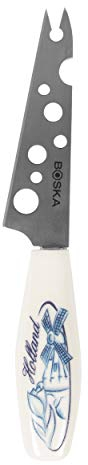 Boska Käsemesser Mini Delfter Blau, für Halbweichen Käse, Käseschneider, Keramik, Edelstahl, Silber, 15 cm, 307077