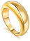 micuco Chunky Dome Rings for Women 14K Gold Plated Statement Ring Cubic Zirconia Inlay Gold Star Thick Rings, Metall, Hochglanzpoliert