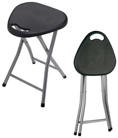 Kasahome Sgabello Pieghevole Sedia Sgabelli Sedie in Metallo Portatili con sistema di sicurezza Colori Assortiti Neutri 30x45 cm