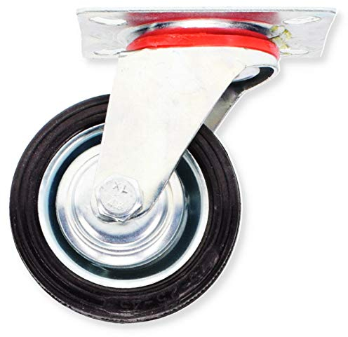Lenkrolle Schwerlastrolle Transportrolle Vollgummi schwenkbar 100 mm