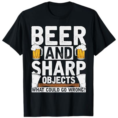 Funny Drunk Wood Chopper Drinking Beer Axe Drunk Lumberjack T-Shirt
