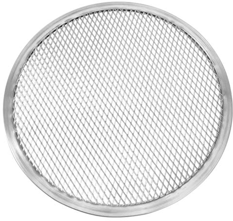 Yardwe 17 pulgadas de aluminio de la pizza de malla redonda de la pizza de la bandeja de la hornada de la bandeja de la pizza de la fabricación de la red de