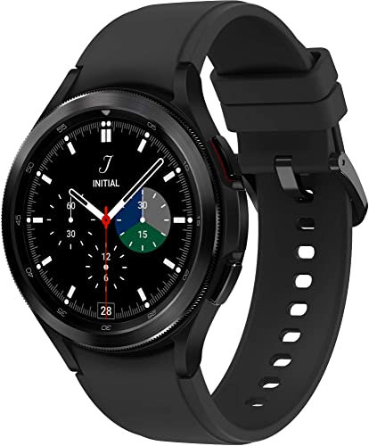 Samsung Galaxy Watch4 Classic Bluetooth, 46 mm, noir -Montre connectée intelligente, lunette tournante, santé, bien-être, sport, IMC, ECG – Version FR