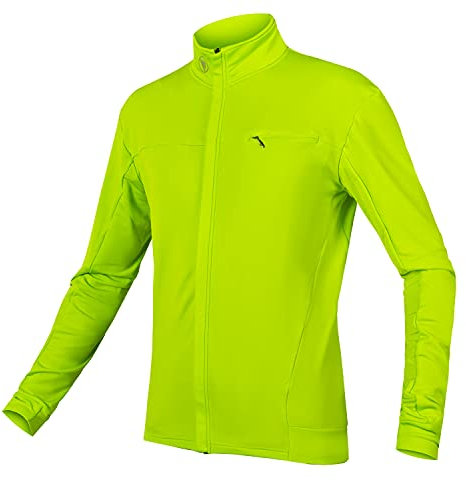 Endura Xtract Roubaix Long Sleeve Cycling Jersey | Breathable | Soft Feel Fabric | Moisture Wicking | Athletic Fit | Rear Pockets | Zipped Pockets Jersey, Yellow, M