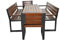 Modernes Zeitloses Holz Balkonmöbel Terrassenmöbel Gartenmöbel Set - Essgruppe Sitzgruppe mit Terrassenbank Gartenbank Gartentisch Stühlen für Outdoor Garten Terrasse - für 8 Personen (Palisander)