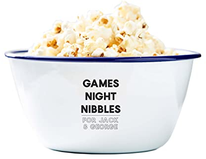 Personalised Snack Bowl/Games Night Gift/Gaming Gift (Small Bowl - Blue)
