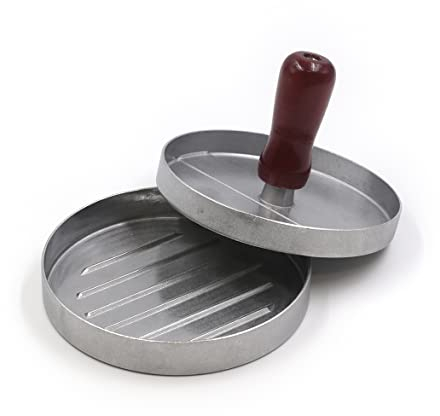 Kyto Burgerpresse Patty Presse Hamburgerform inklusive 50 Blatt Backpapier Aluminium Patty Maker BBQ Grill Zubehör