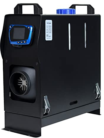 UISEBRT Riscaldamento diesel da 12 V, 8 kw, riscaldamento diesel, riscaldamento ad aria diesel con telecomando, monitor LCD, silenziatore per camion, camper, camper, barche auto (nero, tipo A)