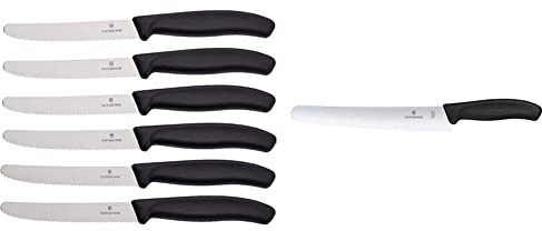 Victorinox, Swiss Classic, Profi Konditorsäge, Extra Scharfe Klinge & Swiss Classic Tomatenmesser, Brotzeitmesser, 6-teilig