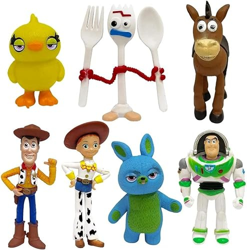 Toy Story Mini Figuren Set - 9 Stück Cake Topper für Kuchen Dekoration - Geburtstags Party Set für Kinder