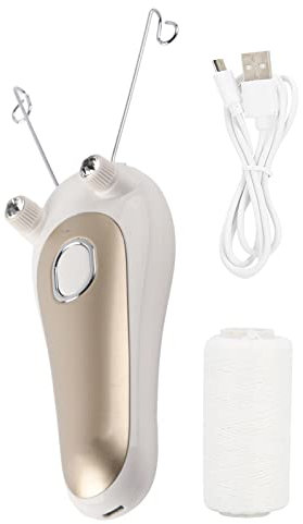 Haarentfernungs-Epilierer mit Faden, Elektrischer Physikalischer Gesichts-Körper-Haarentfernungs-Epilierer Frauen, USB-Haarentfernungsmaschine mit 1 Rolle Baumwollfaden Zum