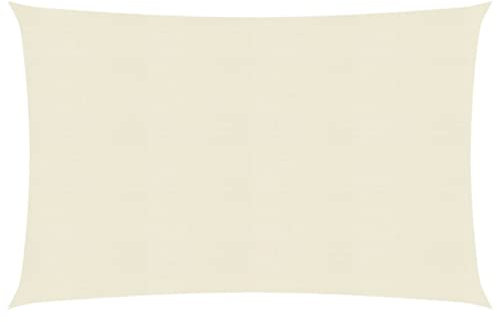 Higsose 3x6m Sonnensegel Wasserdicht Rechteckig Sonnensegel Mit öSen 160 g/m² Sonnensegel Uv Schutz HDPE Sonnenschutz Terrasse Seilspann Sonnensegel Sonnenschutzrollo AußEn Sun Sail Creme
