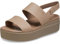 Crocs Brooklyn Low Wedge, Sandali Donna, Latte Mushroom, 39/40 EU