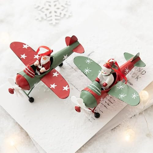 COGOALL Weihnachten Hängende Ornamente Weihnachtsflugzeuge Auto Ornamente Flugzeug Ornament Schöne Geschenke für Weihnachtsbaum Auto Home Dekorationen