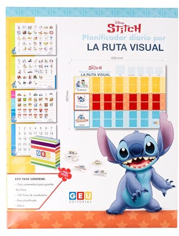 Pictogramas Autismo Español | Panel Rutinas | Pictogramas Rutinas Niños Español | Planificador Visual Editorial GEU Stitch (Diario Disney (español))