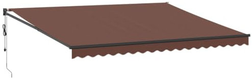 vidaXL Gelenkarmmarkise, Markise Ausziehbar Automatisch, Sonnenmarkise für Terrasse Balkon, Sonnenschutz Balkonmarkise Terrassenmarkise, Braun 450x300cm