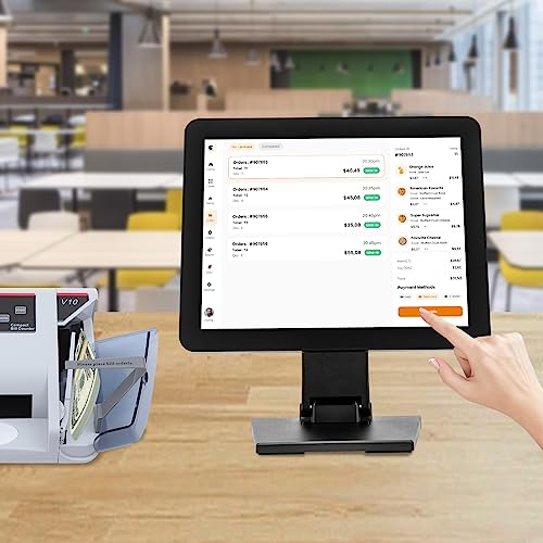 ERnonde Monitor touch screen 15 pollici, registratore di cassa per piccole imprese, ristorante, registratore di cassa elettronico, sistema di cassa con risoluzione 1024×768
