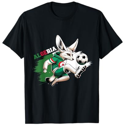 Maillot Fennec Drapeau Algérie Cadeau Foot Algérienne Dz T-Shirt