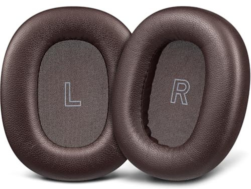 SOULWIT Almohadillas de Piel de Cordero Repuesto para Bang & Olufsen Beoplay H95 con Cancelación Activa de Ruido (ANC) Auriculares, Almohadillas de Espuma con Memoria de Alta Densidad - Café Oscuro