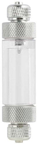 Compteur en Bulles de CO2 pour Aquarium avec Clapet Anti Retour en Aluminium, Diffuseur CO2 Aquarium, Compteur de CO2 à Double Tête pour Aquarium, Outil pour Fish Tank, Prévient Le Refoulement