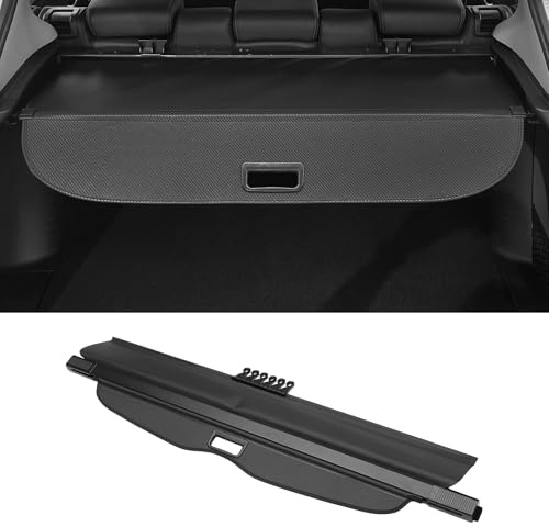 Motoforti Ausziehbare Laderaumabdeckung Für Chevrolet Captiva 06-16 | 1 Stück, Aluminiumlegierung, Leinwand, Glänzend Schwarz, Stangenlänge 134cm & 110cm, Mit Zusätzlicher Abdeckung