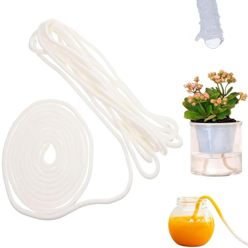 Selbstaufsaugendes, wasserdurchlässiges Baumwollseil 8mm X 10m - Diy Automatisches BewäSserungssystem FüR Zimmerpflanzen, BlumentöPfe Und Hydroponik
