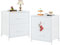 DUMOS Nachttisch 2er Set Beistelltisch Stoff Schubladenschrank Schmal Schrank Kommode Schlafzimmer Industrial Stil für Wohnzimme Kinderzimmer Flur Aufbewahrungsschrank