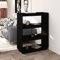 Snsowed Bücherregal/Raumteiler Schwarz 80x35x103 cm Massivholz Kiefer, Bookshelf, Regalbrett, Book Shelf, Bücher Regal, Deko Regal Wohnzimmer, Standregal - 810888