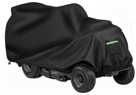 Rasenmäherabdeckung, 600D Oxford wasserdicht, 183x137x117 cm | Schutzhülle für Aufsitzrasenmäher/Aufsitzmäher/Gartentraktor, UV-beständig, wetterfest, reißfest, schützt vor Regen & Staub.