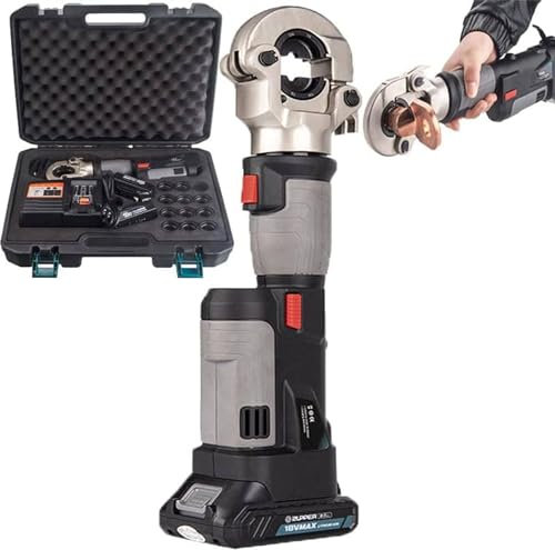 Coupe-CâBle Hydraulique Pince à sertir électrique à cliquet, batterie 18 V 4 000 mAh, rechargeable