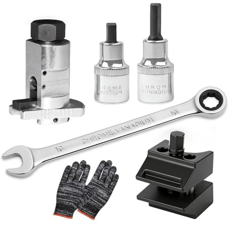 Separador Suspensión 5 Piezas, Usar Solo con Herramienta de 10mm, máx 13 NM | Incluye guantes y llave, compresor de muelles para amortiguadores, acero resistente, fácil instalación