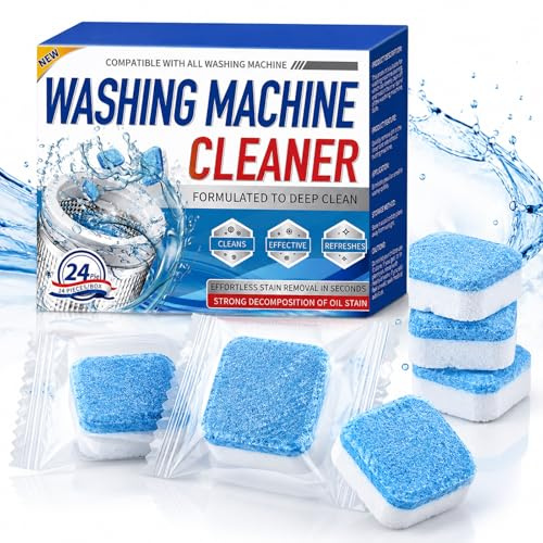 Nettoyant Lave Linge 24 Pack Élimine les Odeurs, la Saleté et les Accumulations Nettoyage en profondeur et détartrage