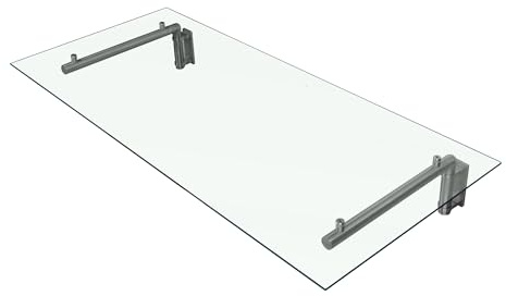 Pensilina, Tettoia Modulabile In Vetro, Porta Finestre Da Esterno, Impermeabile Resistente alla Corrosione in Acciaio Inossidabile per Porte Esterne - 120x80 cm