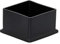 Flyshop Stuhlbeinkappen, PVC Schutzkappen, Geruchlos, Kratzfrei, Quadratisch 60 x 60 mm (6,0 x 6,0 cm), 8 Stück, Schwarz