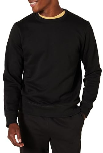 Amazon Essentials Men's Fleece Crew Neck Sweatshirt (Available in Big & Tall), Black, S