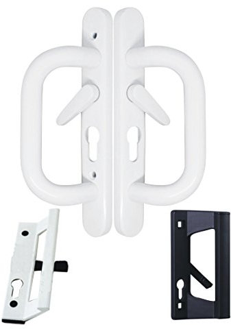 Schlegel Inline Patio Door D Handle 43mm PZ 133mm Screw Fix White