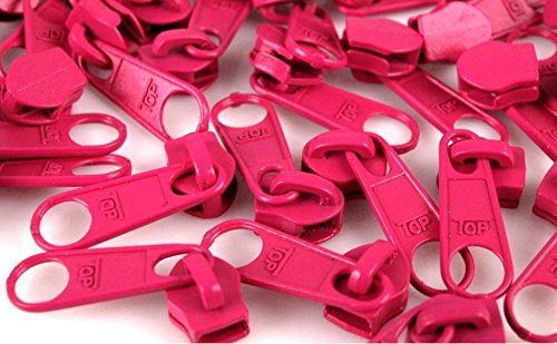Schnoschi 15 Zipper pink passend für endlos Reißverschluss mit 5 mm Laufschiene