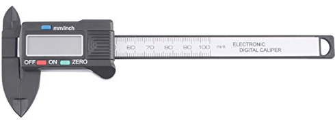 GSR Schieblehre Digital oder Analog 100/150mm 4 o.6 Zoll für Außen und Innen- und Tiefmaß, mit LCD Display (Digitale Schieblehre Schwarz 100 mm / 4 Zoll)