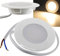 ChiliTec LED Einbauleuchte Treppenlicht 230V 4Stück Stufenleuchte für Unterputz Dosen 2Watt 230Lumen Leuchte für 60mm UP-Dosen Stufenbeleuchtung Schraubenlose Montage Warmweiß