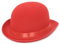 EOZY Herren Damen Melone Bowler Hut Herbst Reiterhut Filzhut Erwachsenenhut Fedora Partyhut Fasching Karneval Kappenhöhe 12cm Rot