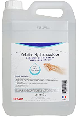 Solution Hydro Alcoolique 70% d'alcool - bidon de 5 litres