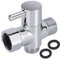 Adaptateur en T en laiton pour bidet, adaptateur de valve en T 7/8 pour pulvérisateur de bidet pour toilettes avec vanne d'arrêt, connecteur à 3 voies, finition chromée, 2 tapis en caoutchouc,