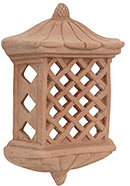 Biscottini Laterne für den Außenbereich aus Terrakotta L 25 x T 10 x H 36 cm – Laterne für den Außenbereich Kerzenhalter Made in Italy – Laternen für die Gartenbeleuchtung – Garteneinrichtung