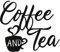 Ferraycle Coffee Sign Coffee and Tea Bar Sign Metal Hanging Wall Art Sign 12 x 10.2 Inch Black Coffee Cup Wall Decor Coffee Bar Letter Sign for Cafe Farmhouse Kitchen (Coffee Tea)
